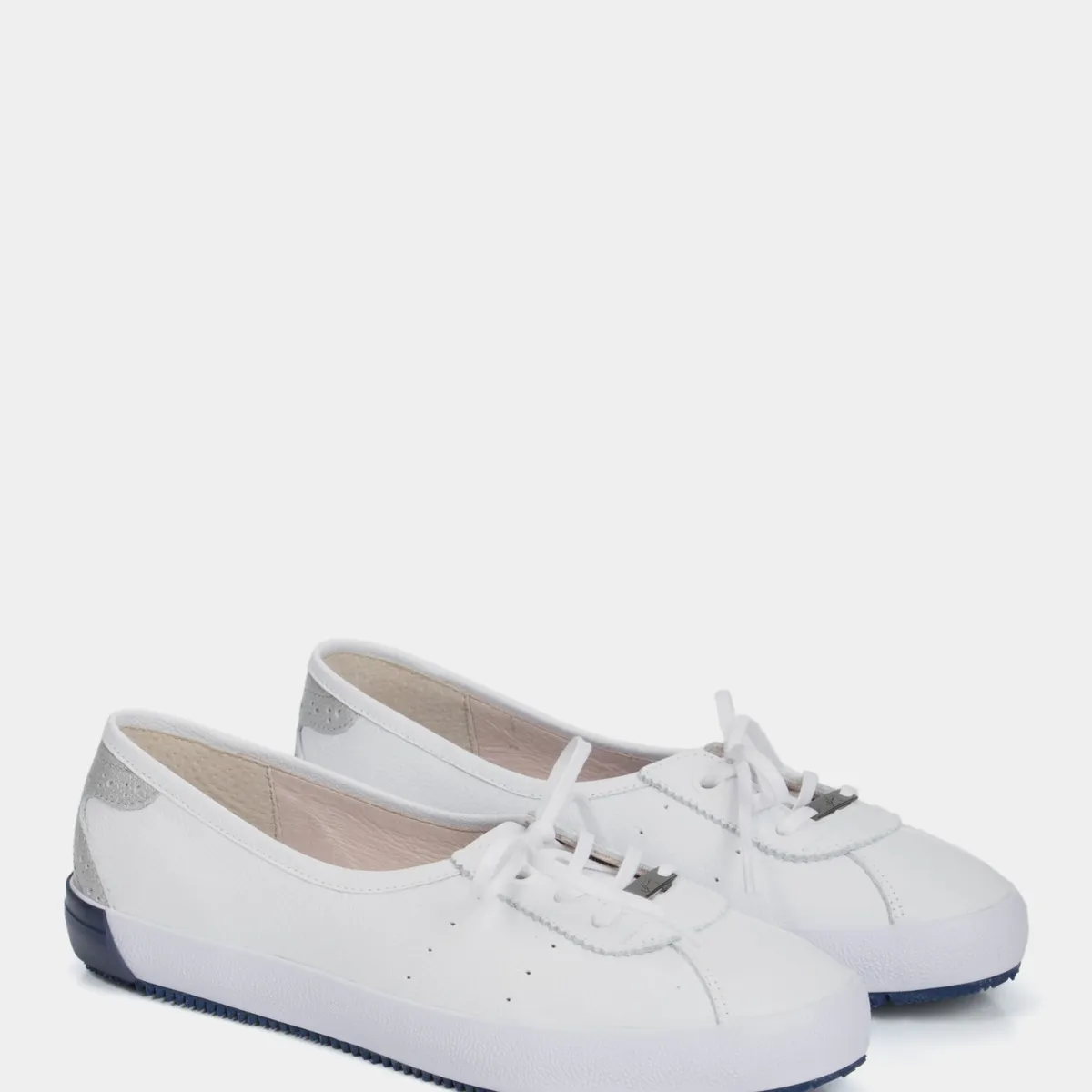 VELEZ - Vélez Tenis Planos Atenas De Cuero Para Mujer Casual Blanco