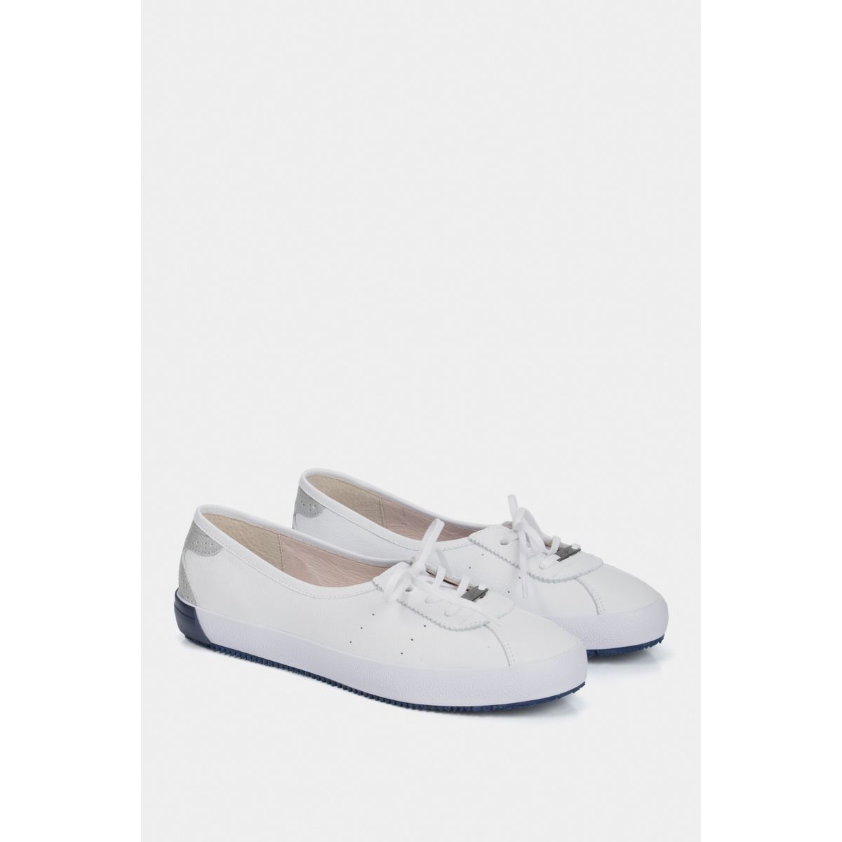 VELEZ - Vélez Tenis Planos Atenas De Cuero Para Mujer Casual Blanco