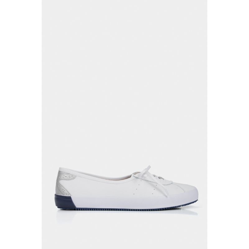 VELEZ - Vélez Tenis Planos Atenas De Cuero Para Mujer Casual Blanco