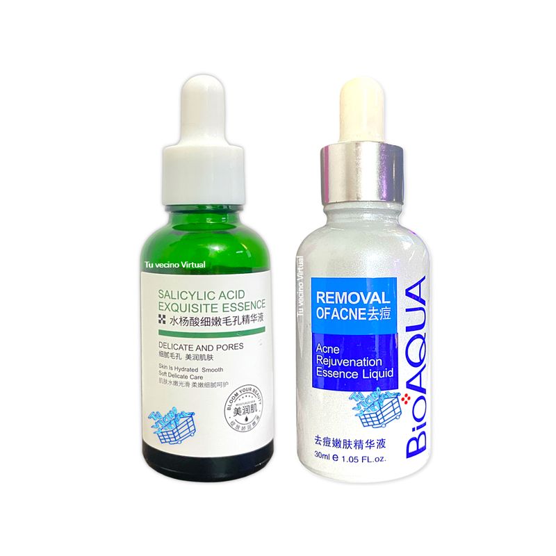 BIOAQUA - Serum salicílico Bioaqua + Suero AntiAcni Bioaqua