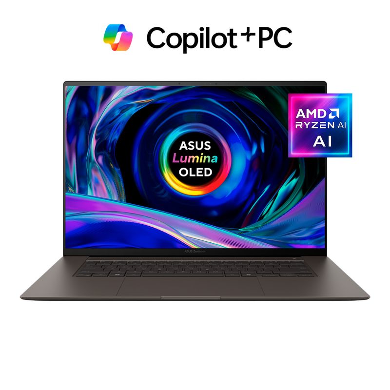 ASUS - PORTÁTIL ASUS ZENBOOK TÁCTIL AMD RYZEN AI 7 350 NPU 50TOPS 24 GB RAM  1TB SSD 16" OLED ZUMAIA GRAY
