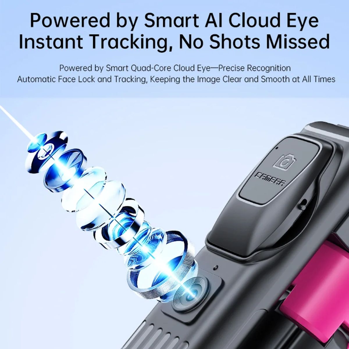 GENERICO - Trípode Ss2 Seguimiento Facial Por Ia 1.65 Mt Selfie Stick