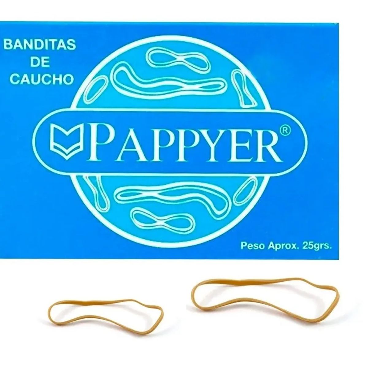 PAPPYER - Bandas elásticas de caucho Pappyer ligas en caja x25 grs