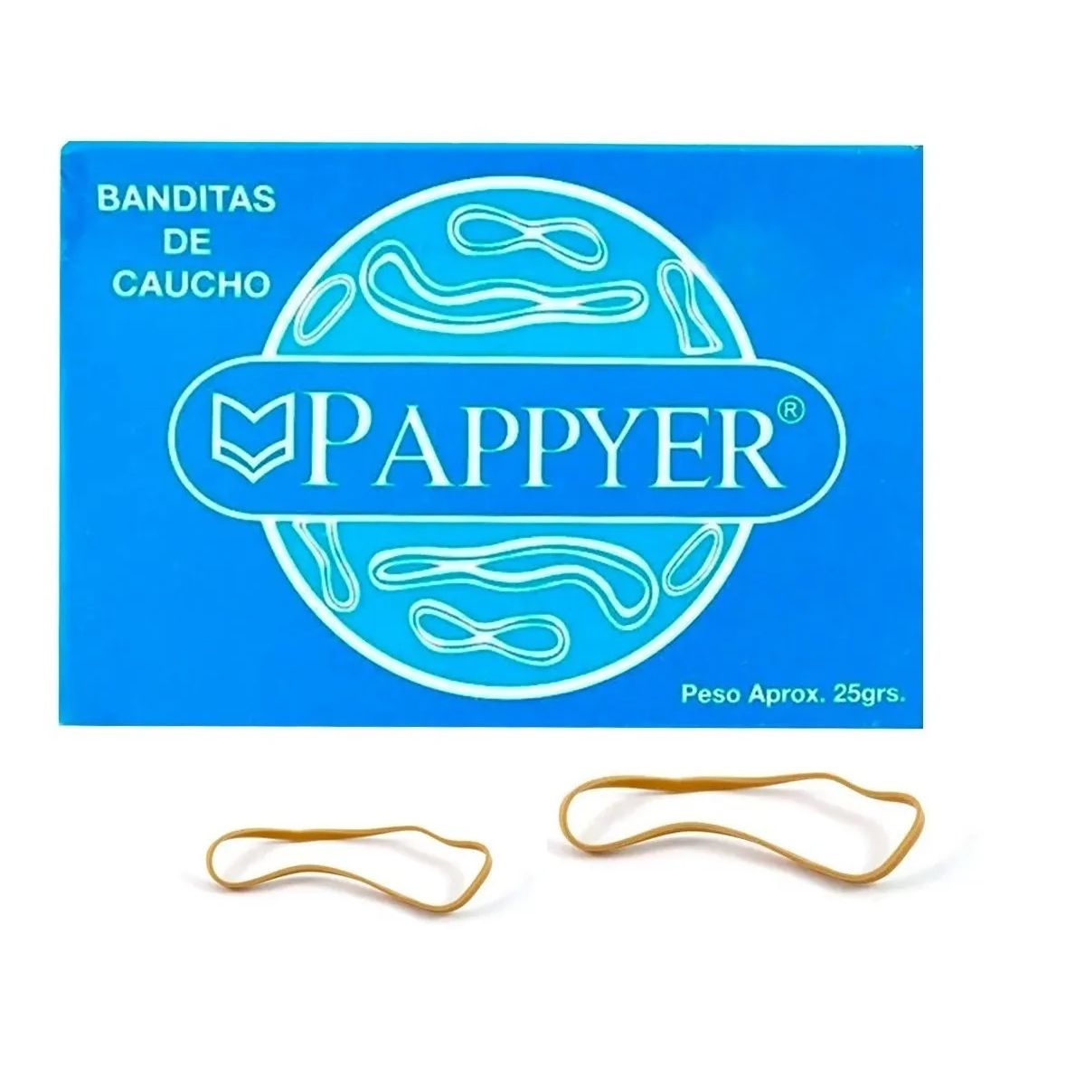PAPPYER - Bandas elásticas de caucho Pappyer ligas en caja x25 grs