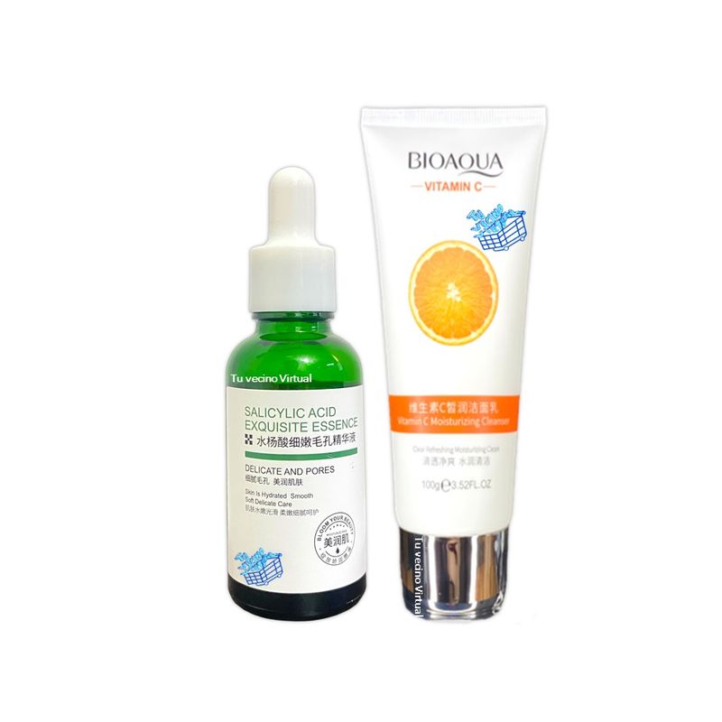 BIOAQUA - Serum Acido Salicilico + Jabon Facial Vitamina C Bioaqua