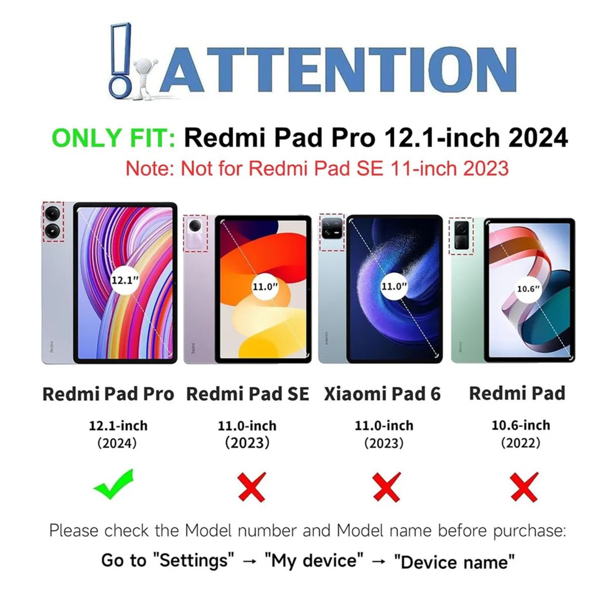 GENERICO - Funda Estuche Teclado Touchpad Para Xiaomi Redmi Pad Pro 12.1 Negro