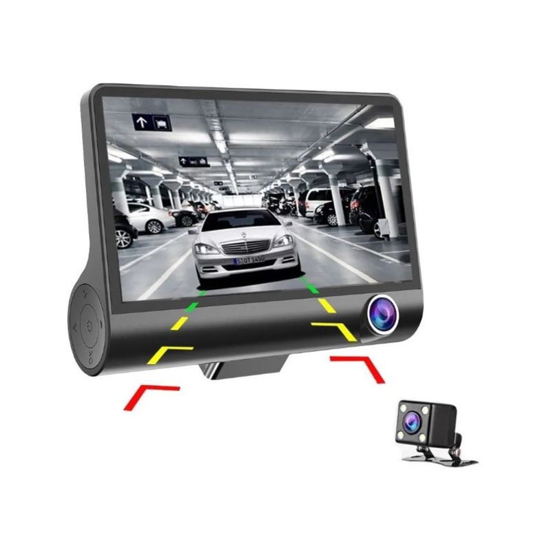 GRUPO B - Cámara Para Carro DVR 3 Lentes 1080p Full HD Camara 3 en 1
