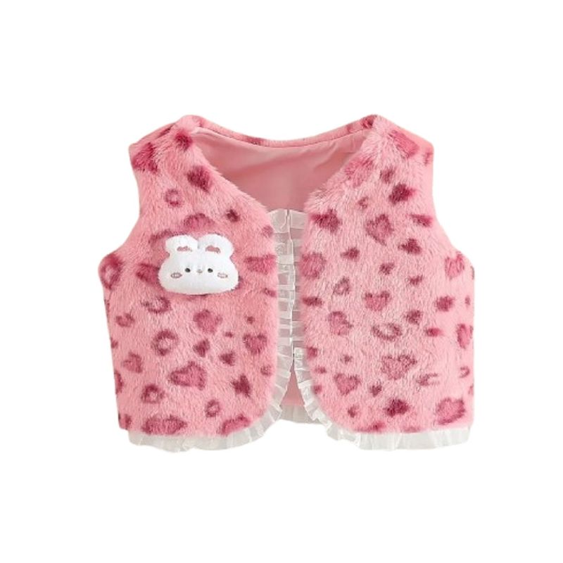 100 - Chaleco Rosa Con Conejito