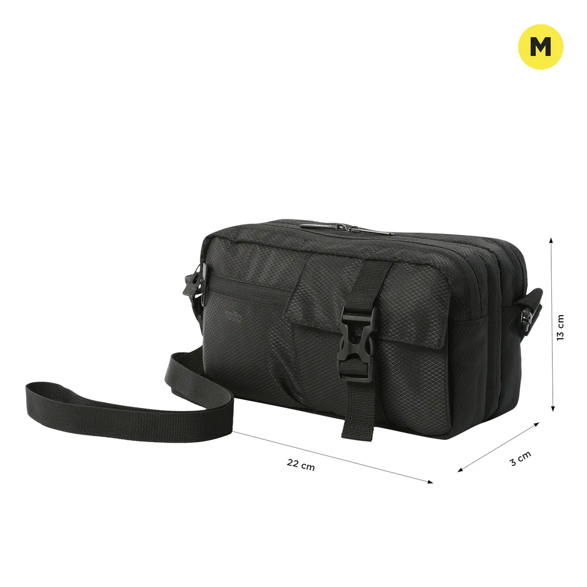TOTTO - Kit X 2 Bolso para Hombre + Almohada Urban Bird Negro