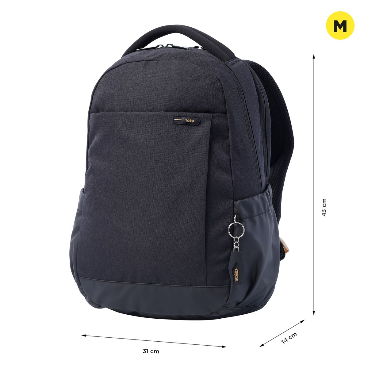 TOTTO - Morral Ejecutivo Porta PC 14" Deleg 2.0 Negro Hombre