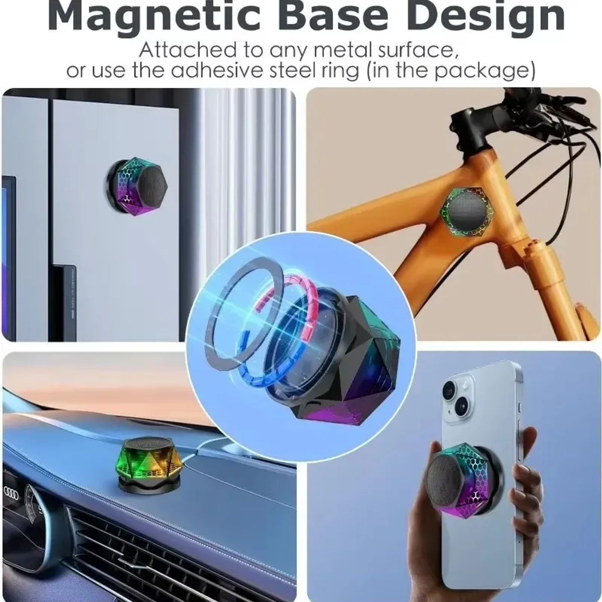 GENERICO - Altavoz Bluetooth Magnetico Parlante Inalámbrico