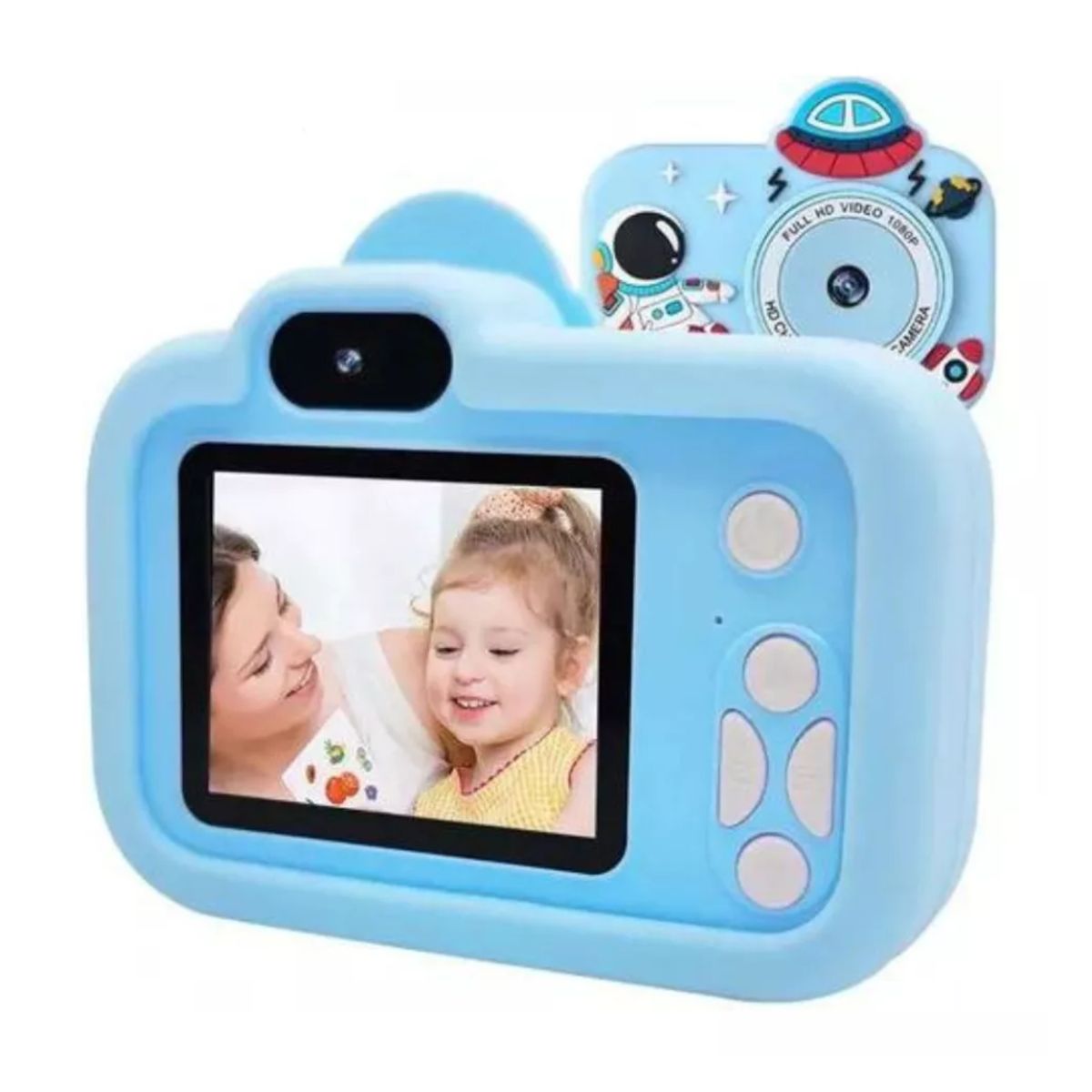 GENERICO - Camara Digital Para Niños Astronauta Azul Rosa +memoria 32gb