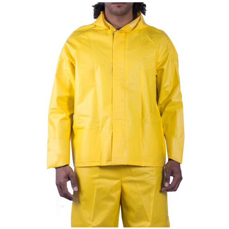 CONJUNTO IMPERMEABLE EN PVC MOTO PROTECCIÓN LLUVIA AMARILLO