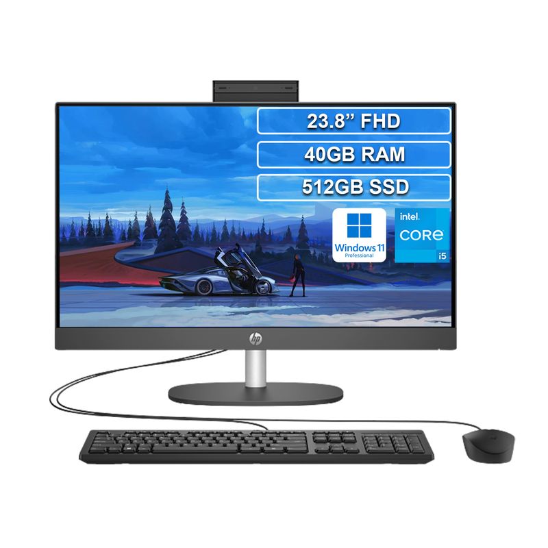 HP - Todo en uno AIO HP 240 G10 Core i5 1335U 40GB 512GB W 11 Pro