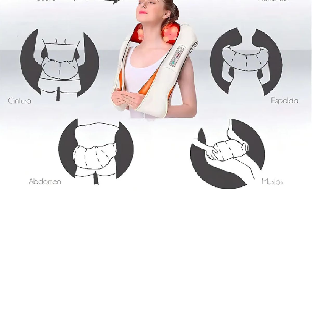 SKY - Masajeador Eléctrico-cervical Cuello Espalda Brazos Infrarro