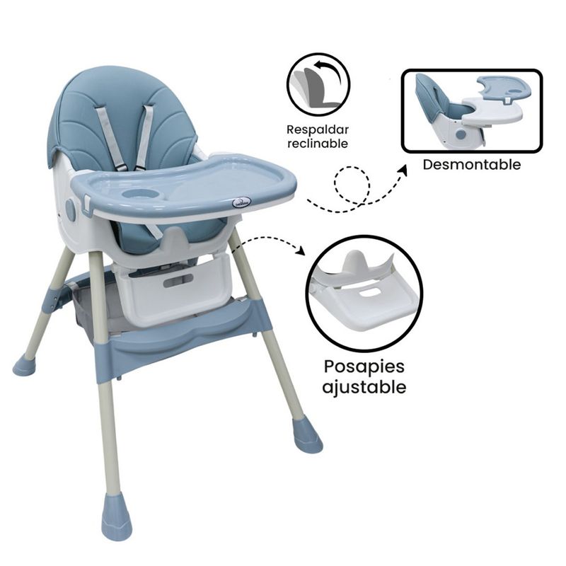 BEBESITOS - SILLA COMEDOR 2 EN 1 PARA BEBÉS