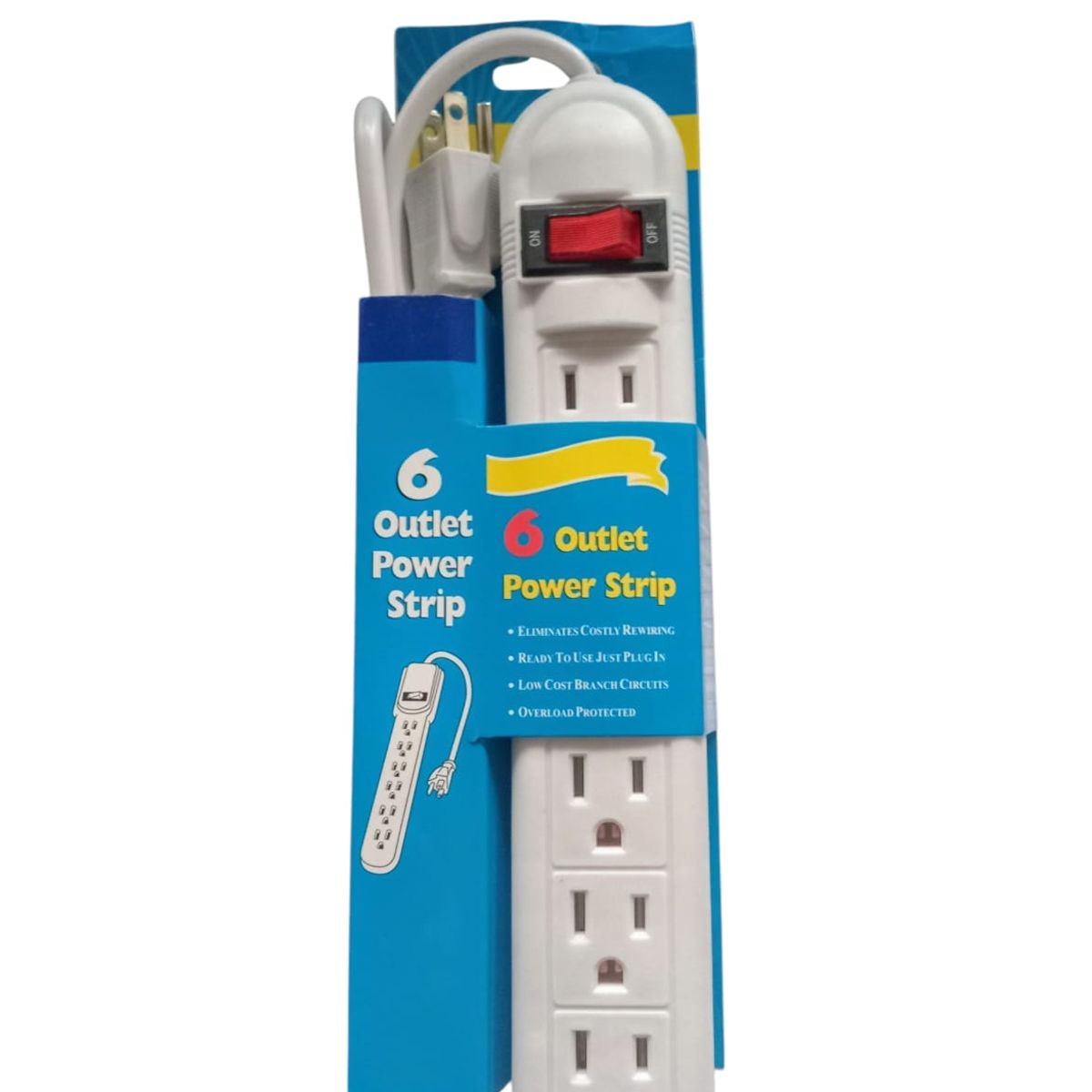 GENERICO - Regleta Eléctrica de 6 Tomas con Interruptor