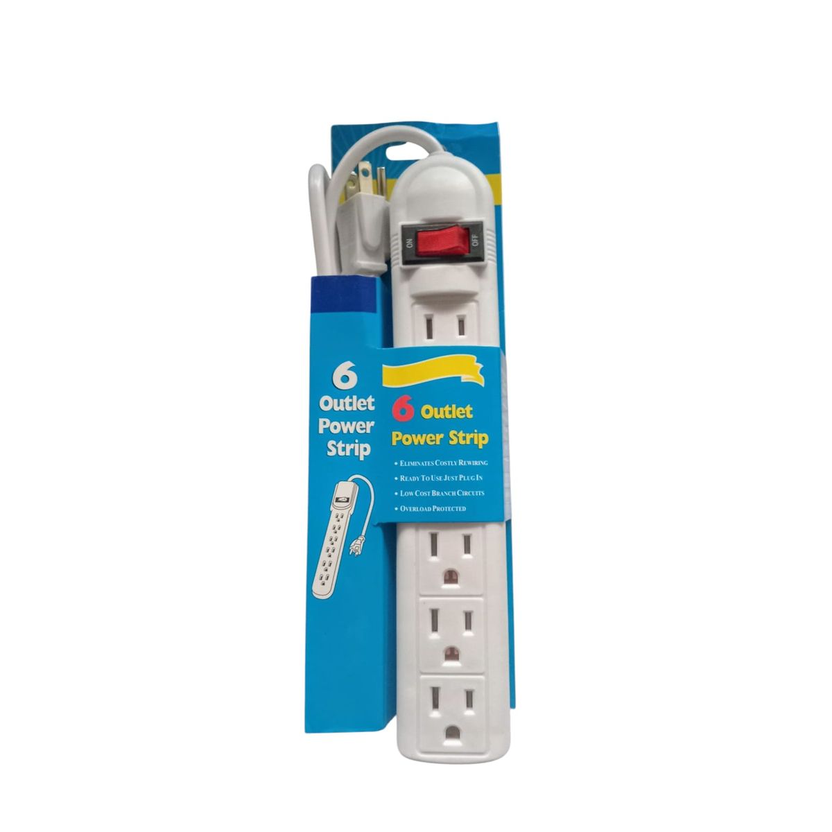 GENERICO - Regleta Eléctrica de 6 Tomas con Interruptor