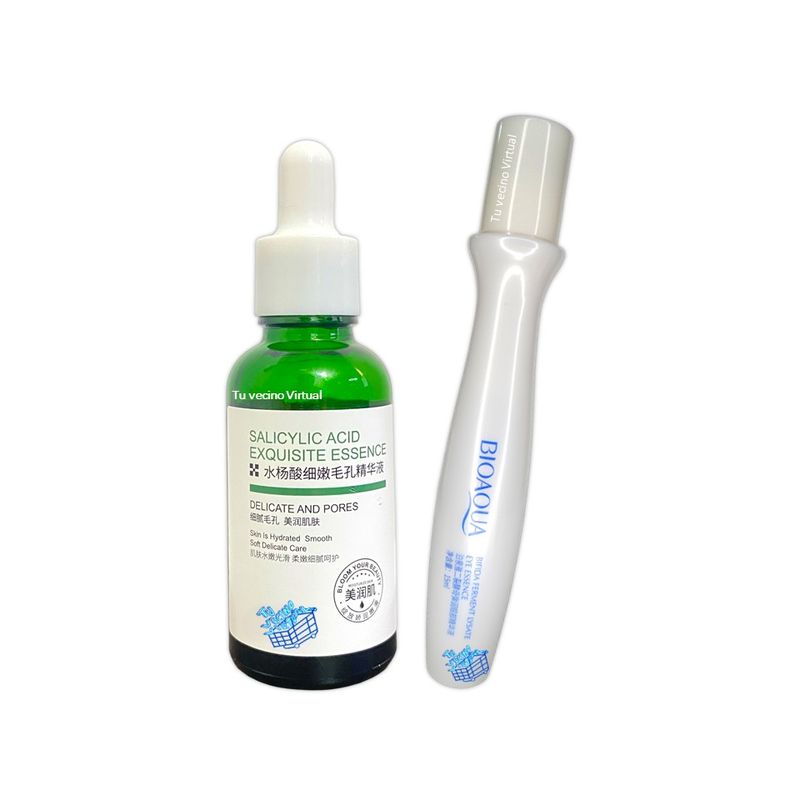 BIOAQUA - Serum Acido Salicilico + Contorno de Ojos Acido hialuronico Bioaqua