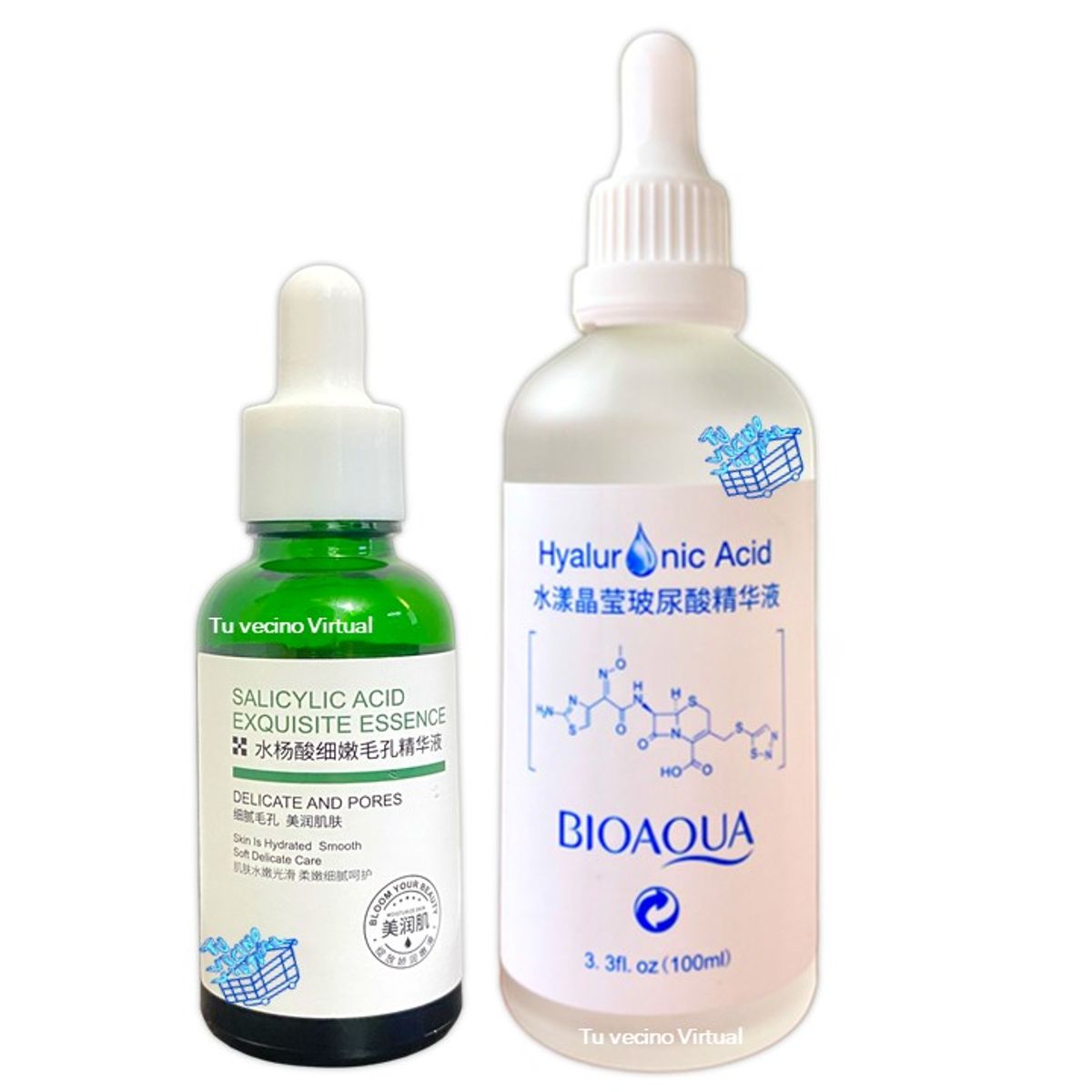 BIOAQUA - Serum Acido Salicilico + Suero de acido hialuronico Bioaqua 100 ml