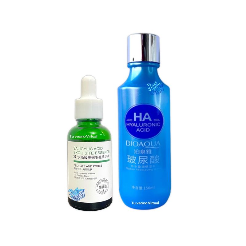 BIOAQUA - Serum Acido Salicilico + Tónico facial de ácido hialuronico Bioaqua