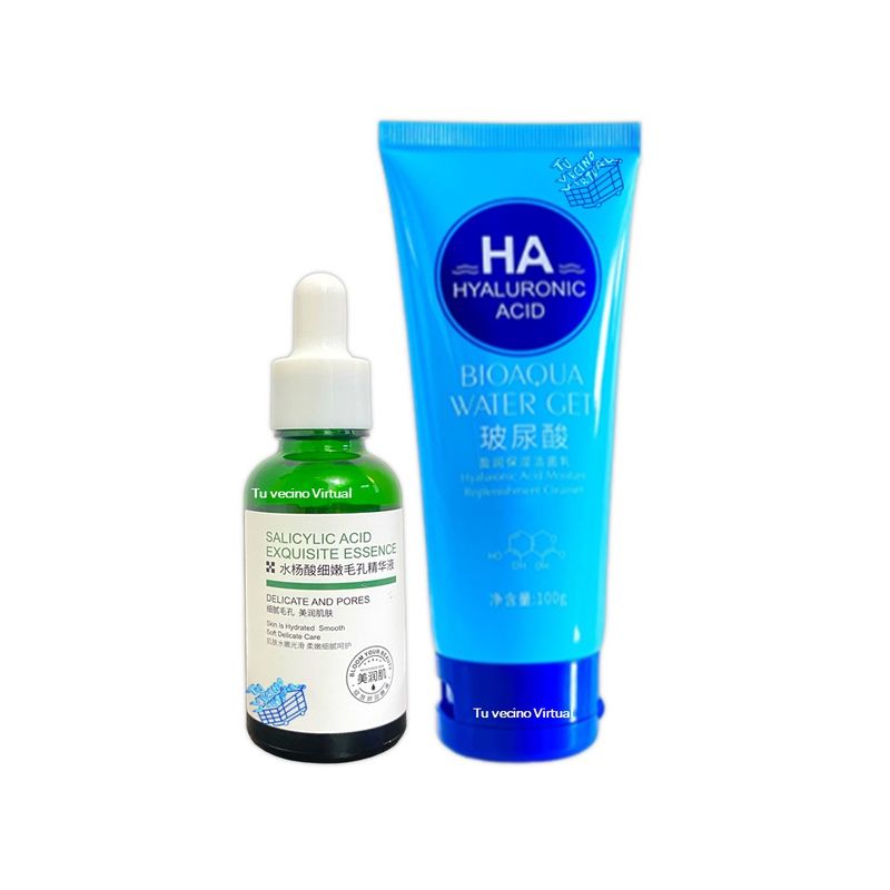 BIOAQUA - Serum Acido Salicilico + jabon Facial Acido Hialuronico BioaQUA