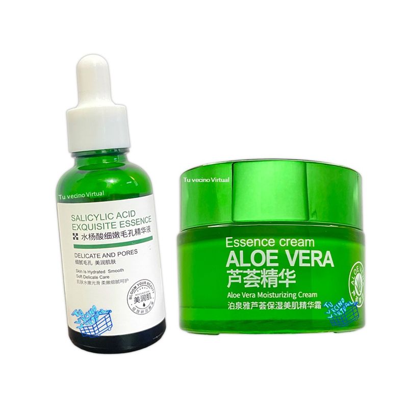 BIOAQUA - Serum Acido Salicilico +Crema Hidtatante Aloe Vera Bioaqua