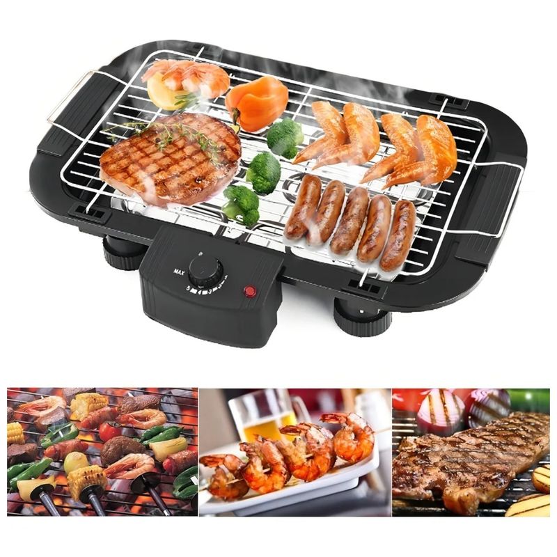 GENERICO - Parrilla Electrica Portatil Ideal Haz Asados Rapidos En Casa