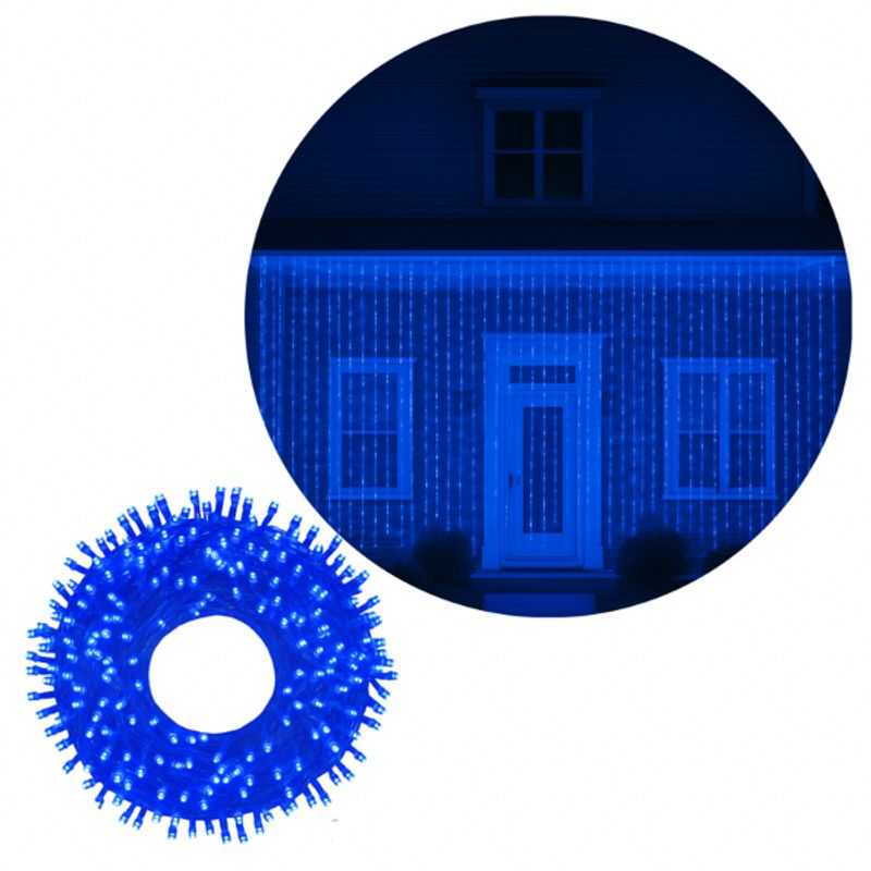 MULTIPLACE COLOMBIA - LUCES DE NAVIDAD LLUVIA USO EXTERIOR 9X3m 900 led AZUL