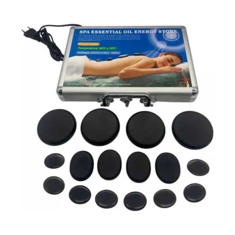 GENERICO - Kit Piedras Volcanicas X 16 Maletin Con Calentador