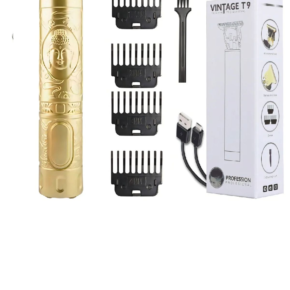 SKY - Máquina Recortadora Vintage Professional T9 Dorada Buda