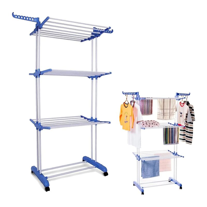 GENERICO - Tendedero De Ropa Plegable 3 Niveles Moderno