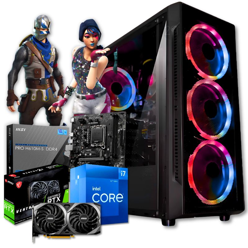 AMD - Pc Torre Gamer Cpu Core I7 12700 16gbram 512gb Ssd Rtx 3060 12gb Gama alta
