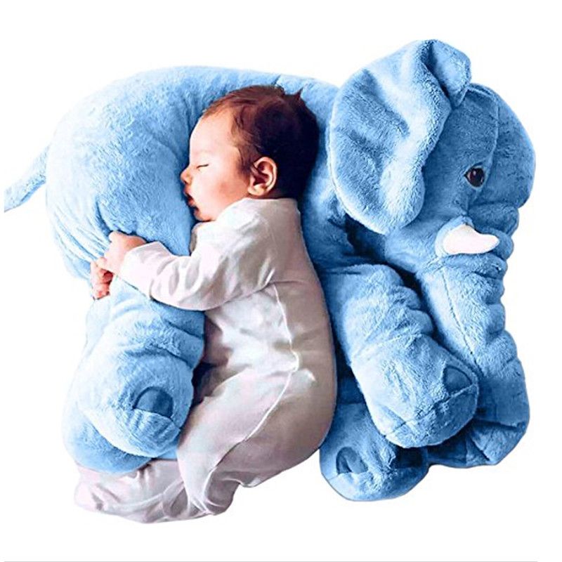 MULTIPLACE COLOMBIA - Elefante para bebe de 60cm peluche antialergico Azul