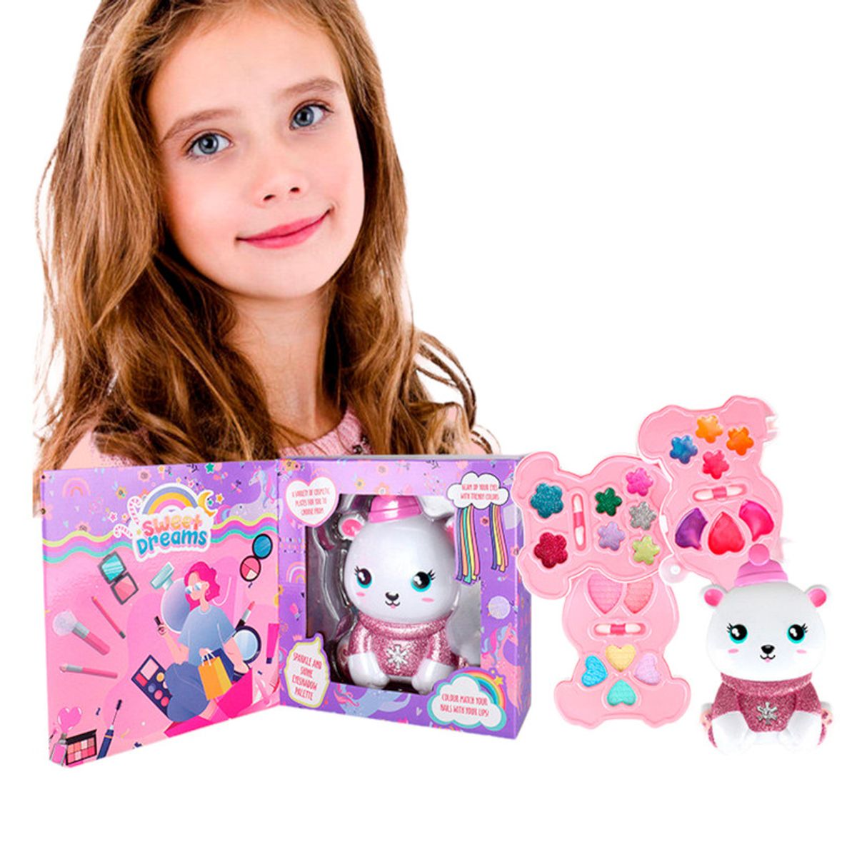 MULTIPLACE COLOMBIA - Kit maquillaje para  niñas portatil  accesorios juguete