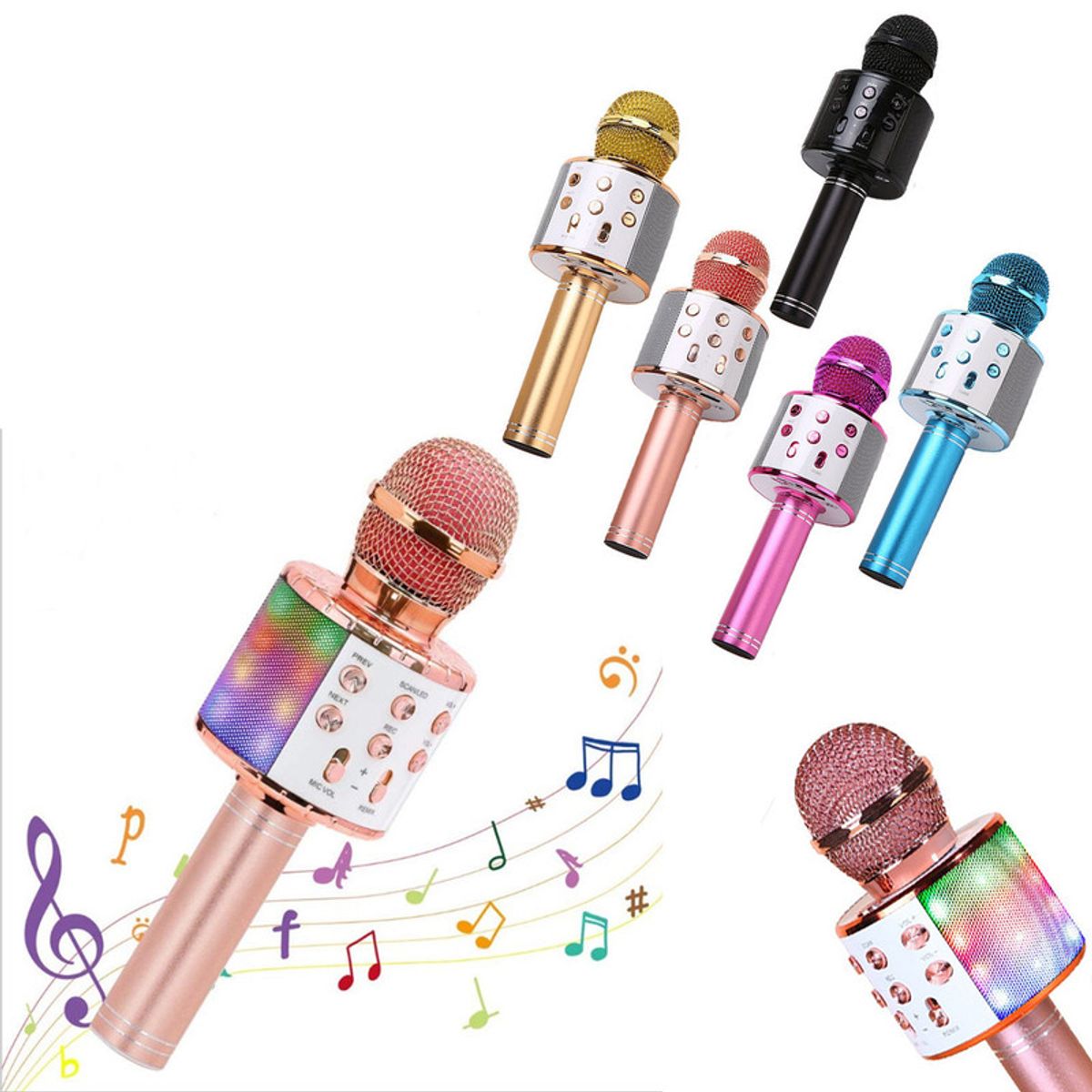 MULTIPLACE COLOMBIA - Microfono karaoke para niños bluetooth luces y amplificador