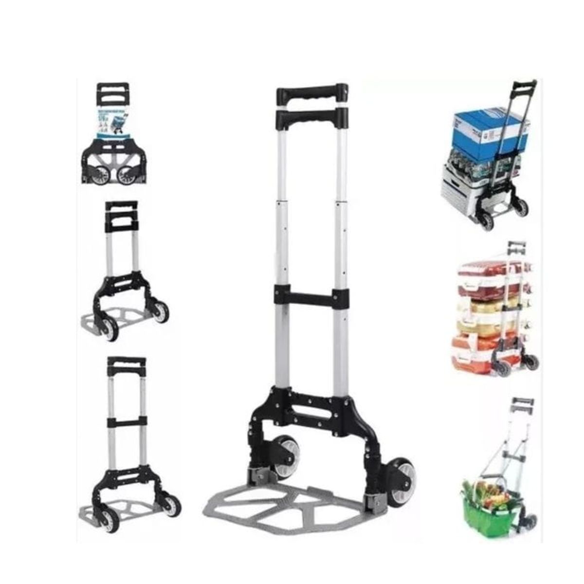 CLEAR - Carretilla Carro Plegable Resistente 75Kg