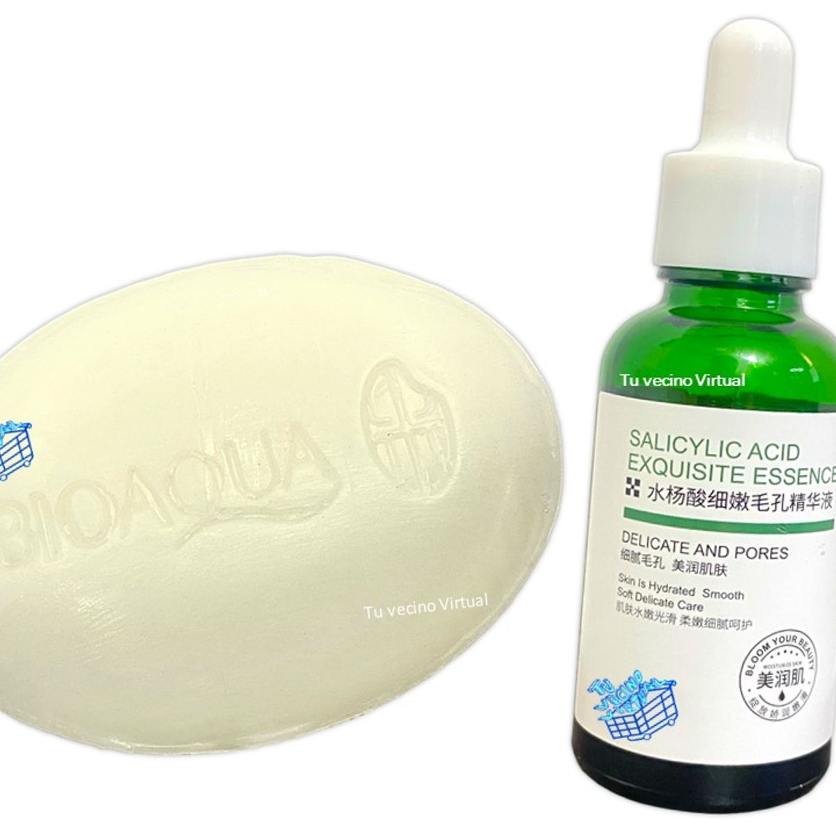 BIOAQUA - Serum Acido Salicilico + Jabon Facial De Arroz 100g Bioaqua