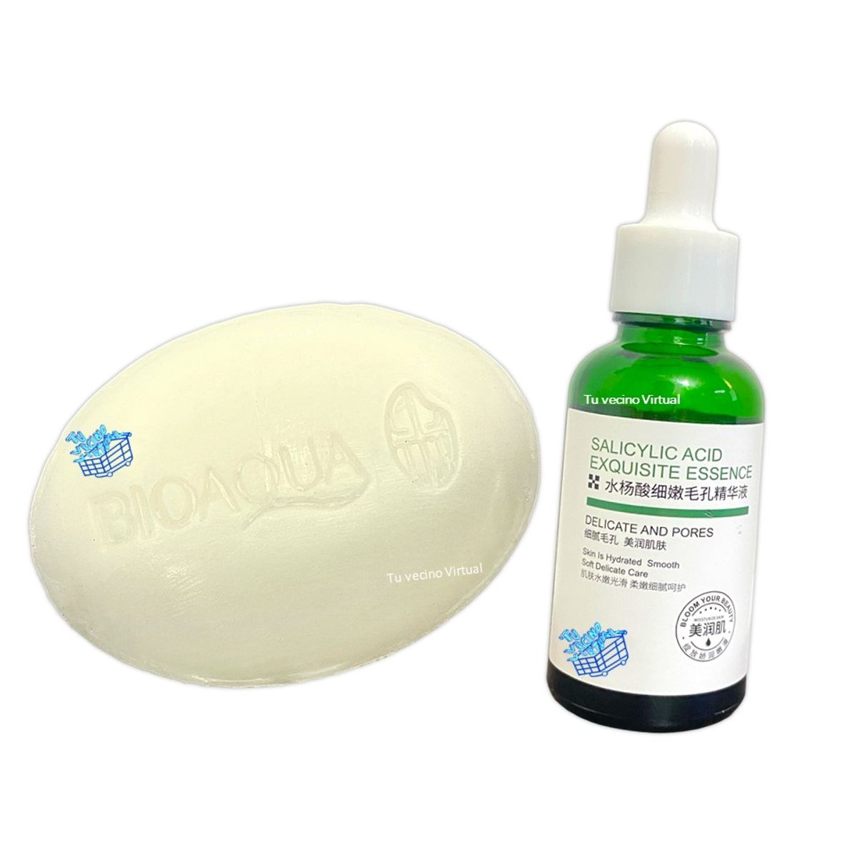 BIOAQUA - Serum Acido Salicilico + Jabon Facial De Arroz 100g Bioaqua