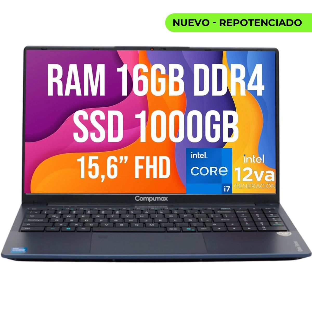 COMPUMAX - PORTATIL COMPUMAX INTEL CORE I7 -12650H SSD 1TB RAM 16GB 15.6 FHD