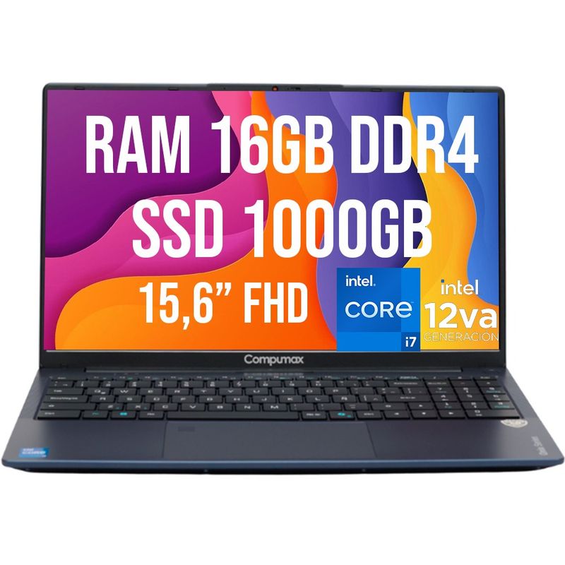 COMPUMAX - PORTATIL COMPUMAX INTEL CORE I7 -12650H SSD 1TB RAM 16GB 15.6 FHD