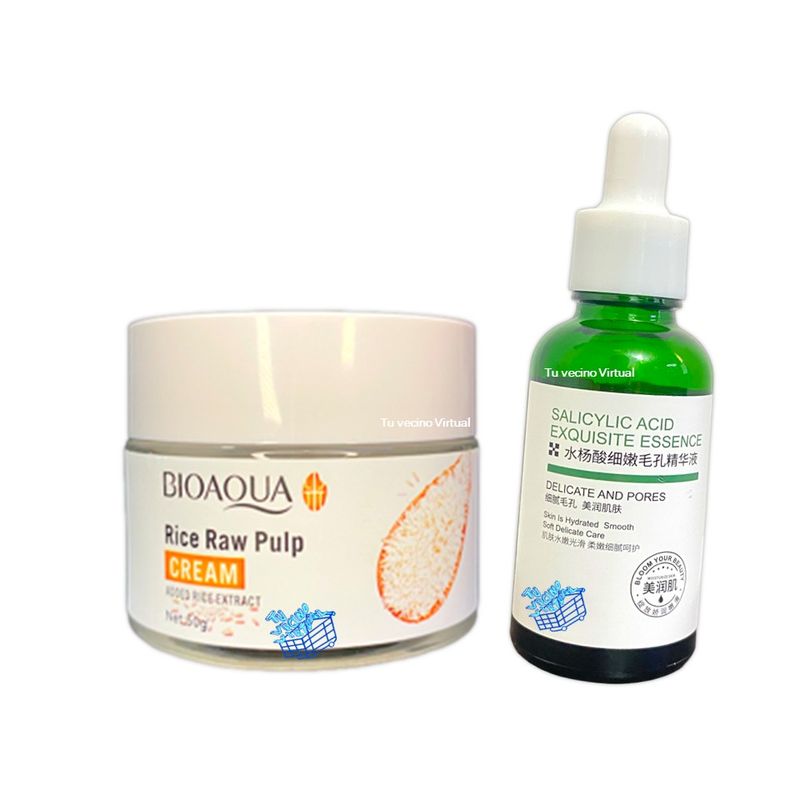 BIOAQUA - Serum Acido Salicilico + Crema de Arroz BioaQua