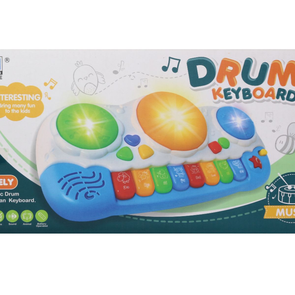 JUGUETELANDIA - Piano Tambores Caja Juguete Musical