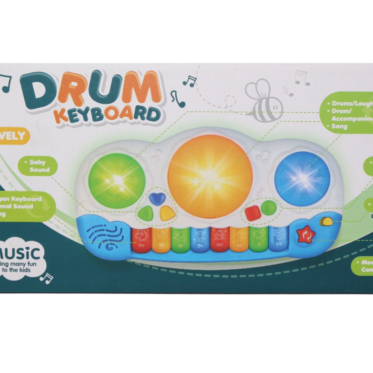 JUGUETELANDIA - Piano Tambores Caja Juguete Musical