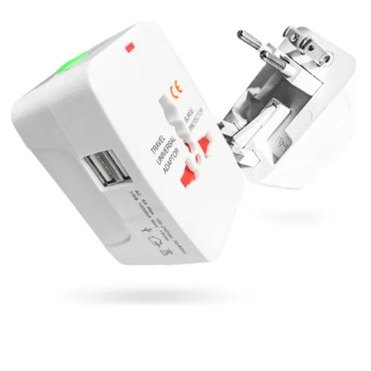 INNOVA - Adaptador Enchufe Universal 2 Puertos USB Internacional