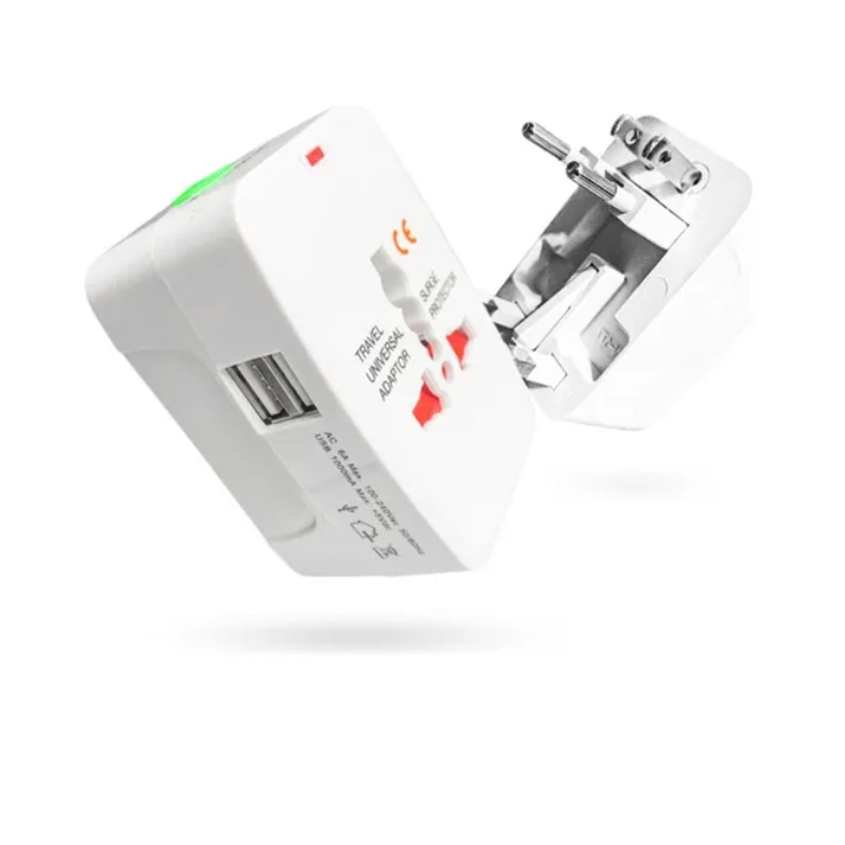 INNOVA - Adaptador Enchufe Universal 2 Puertos USB Internacional