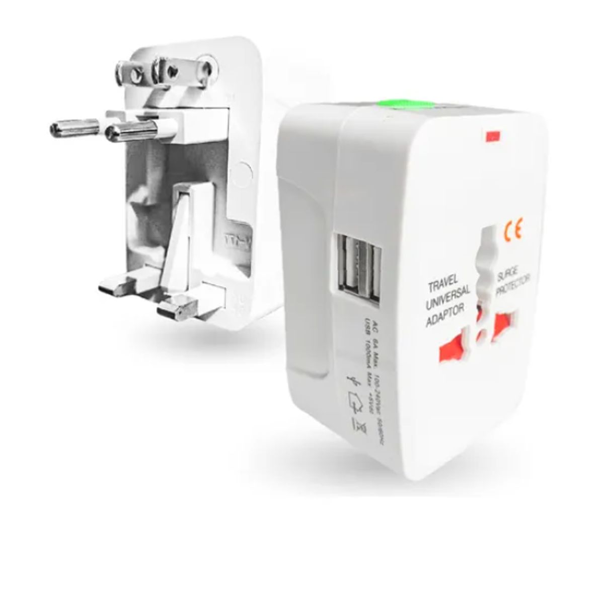 INNOVA - Adaptador Enchufe Universal 2 Puertos USB Internacional