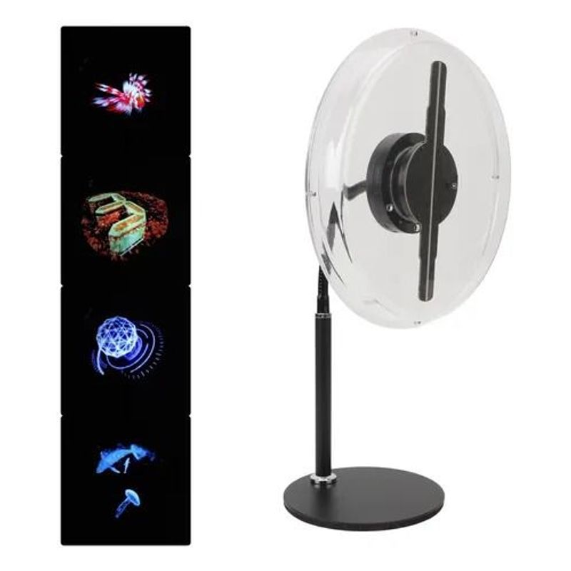 GENERICO - Ventilador Holograma Led Hd Publicidad 3d Protector Con Cover