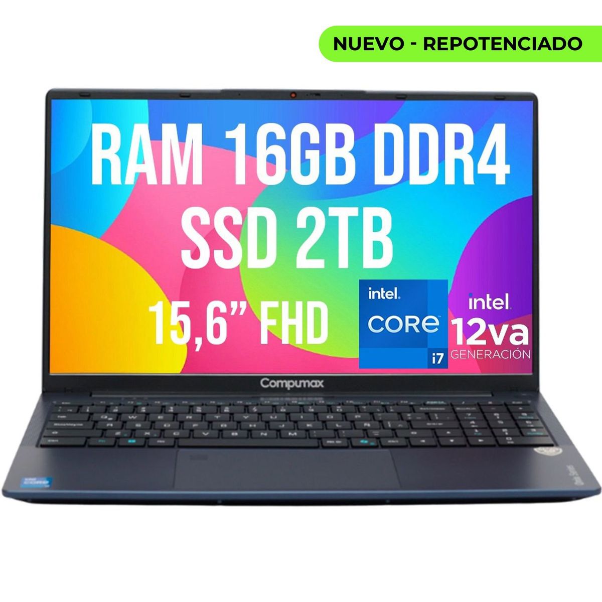 COMPUMAX - PORTATIL COMPUMAX INTEL CORE I7 -12650H SSD 2TB RAM 16GB 15.6 FHD