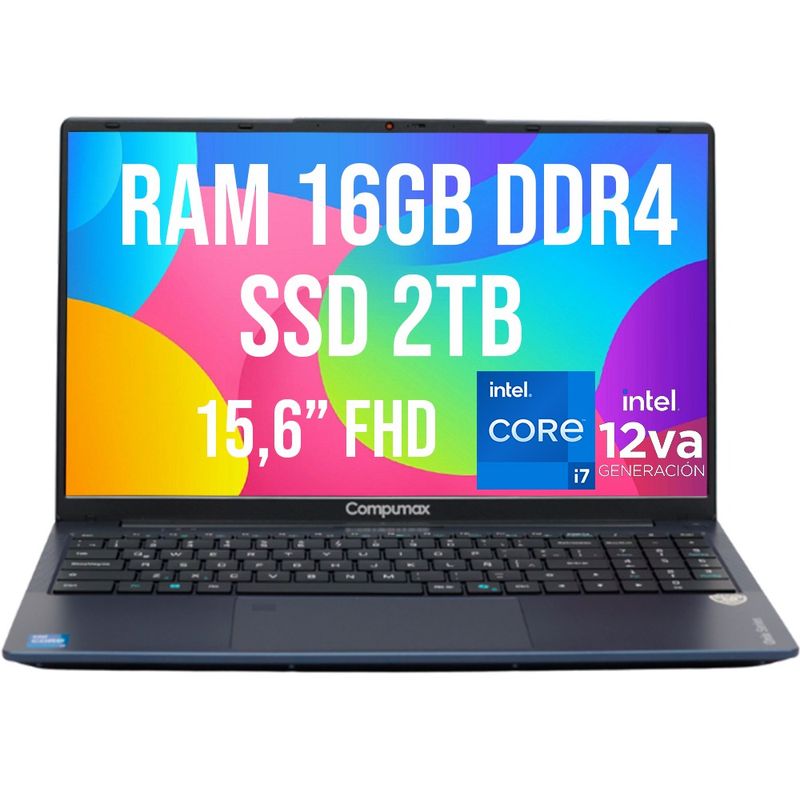 COMPUMAX - PORTATIL COMPUMAX INTEL CORE I7 -12650H SSD 2TB RAM 16GB 15.6 FHD